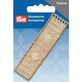 Handmade label beige 80x20mm van PRYM 022.403788