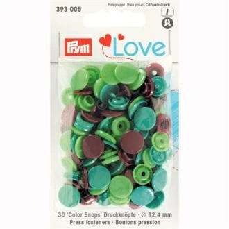 Colorsnaps drukknopen 12,4mm groen turquoise van PRYM LOVE 022.393005