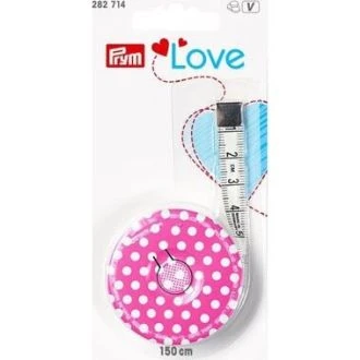 Rolcentimeter polkadot 150cm van PRYM LOVE 022.282714