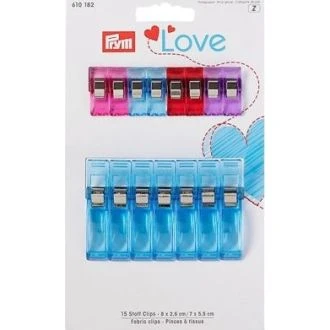 Stofclips 2,6 + 5,5 cm 16stuks van PRYM LOVE 022.610182