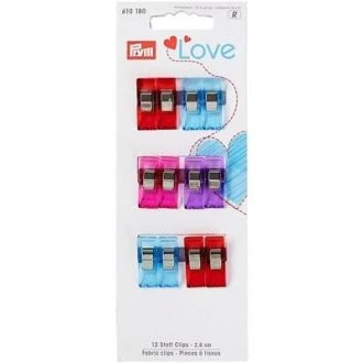 Stofclips 2,6cm 12 stuks van PRYM LOVE 022.610180