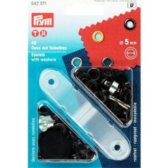 Nestelringen 5 mm zwart van PRYM 022.542371