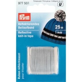 Reflecterend meeloopband 1mm 25m van PRYM 033.977501
