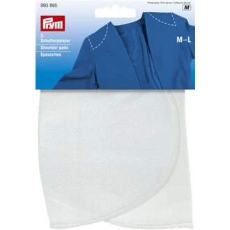 Schoudervullingen halve maan wit maat M-L van PRYM 033.993865