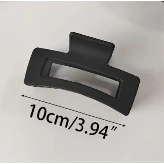 Haarklem zwarte matte rechthoek