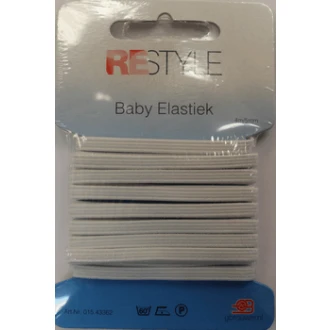 Baby elastiek 4mm wit van RESTYLE 015.43362