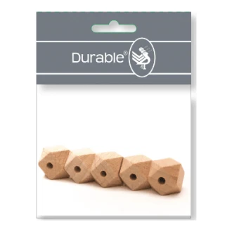 Houten hexagon kralen 20mm 5stuks van DURABLE 020.1033