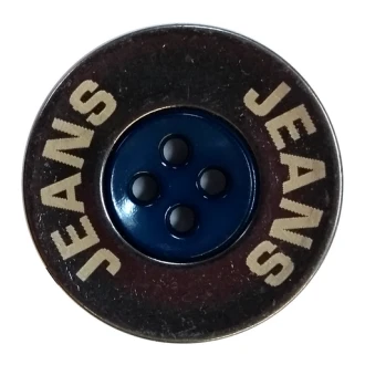 Metalen knoop jeans blauw van RESTYLE 007.84189