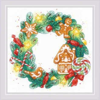 Gingerbread Wreath borduurpakket van STITCHCOMPANY ri-1910