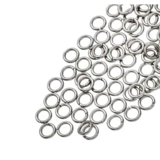 Stainless Steel Buigringen (6 x 0.6 mm) Antiek Zilver (100 Stuks) van DB Y320