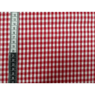 Rode ruit stof 4mm 100% katoen 140cm breed