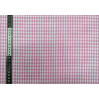 Roze ruit stof 4mm 100% katoen 140cm breed