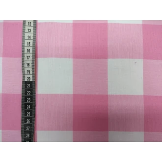 Roze ruit stof 50mm 100% katoen 160cm breed