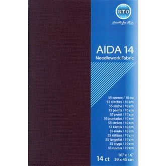 Borduurstof aida 14 count zwart 39x45cm STITCHCOMPANY rto-a14-095