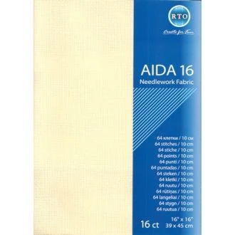 Borduurstof aida 16 count ecru 39x45cm STITCHCOMPANY rto-a16-264