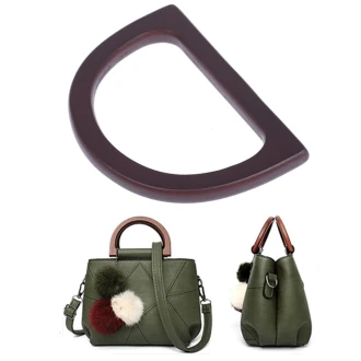 Houten tassen grepen in D-vorm 11,5 cm 2 st