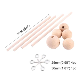 Houten mobiel Kralen voor de babykamer