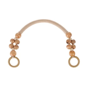 Tassen hengsels met kralen beige 2 st.