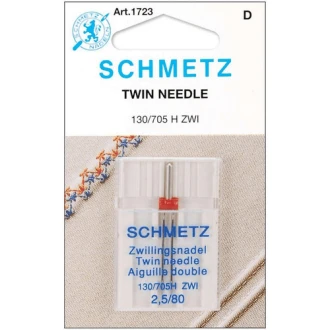 Tweelingnaald 2,5/80 van SCHMETZ 024.TW25/80ZB