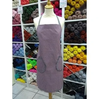 Keukenschort met paarse bloemenmotief van NSTUDIO