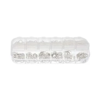 Set - Buigringen (4 - 10 mm x 0.6 - 1 mm) Zilver (1000 stuks) van DB T389