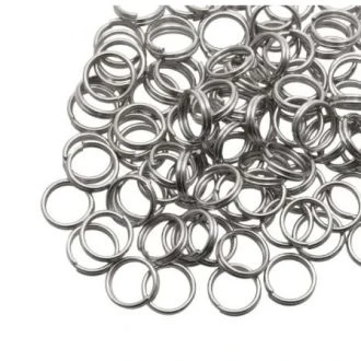 Stainless Steel Splitringen (8 x 1.2 mm) Antiek Zilver (100 Stuks) van DB P201