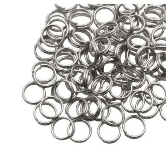 Stainless Steel Splitringen (4 x 1 mm) Antiek Zilver (100 Stuks) van DB P206