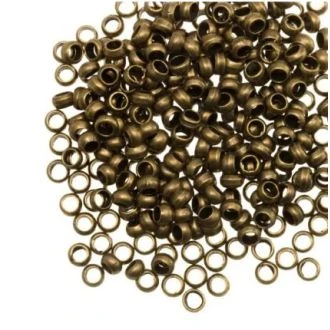 Knijpkralen (Binnenmaat 2 mm) Brons (100 Stuks) van DB X405