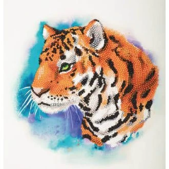 DIAMOND PAINTING CARDBOARD - STRONG TIGER van STITCHCOMPANY fc-albp-271