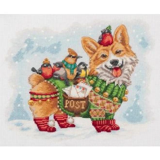 Borduurpakket Christmas Post van STITCHCOMPANY 	pan-7262-pr