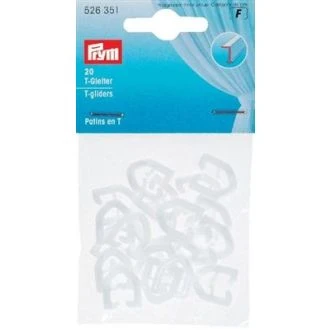 T-glijders wit voor gordijnen van PRYM 022.526351