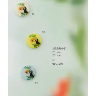 Toucan 2-gaats coroso knoop 453844 van UNION KNOPF