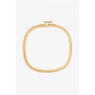 Vierkante houten borduurring 21x21cm DMC 074.U2105