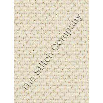 Borduurstof aida 14 count goud lurex 50x35cm ÜBELHÖR ub-a14117s5