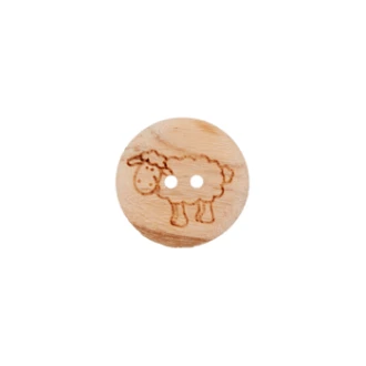 Houten knoop schaap 15mm van UNION KNOPF 451020