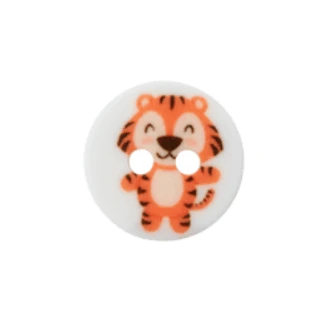 Knoop met tijger 12mm van UNION KNOPF 453551