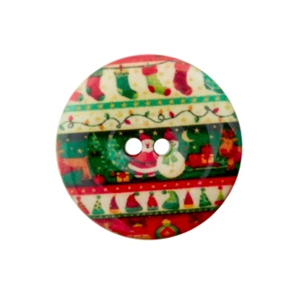 Kerstknoop kerstsokken 28mm van UNION KNOPF 453741