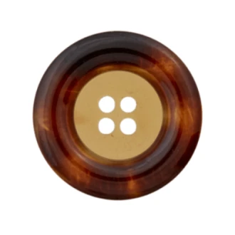 Knoop met bruine rand van UNION KNOPF 453784