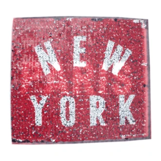 Applicatie New York / Paris reversable 20x18,5cm opnaaibaar van UNION KNOPF 4879