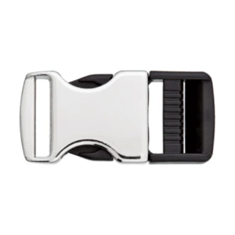 Klikgesp metaal en polyester zilver van UNION KNOPF 500901