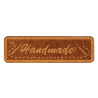 Papieren label Handmade 40X20mm van UNION KNOPF 500936