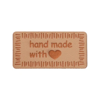 Handmade with love label 40mm van UNION KNOPF 500971 