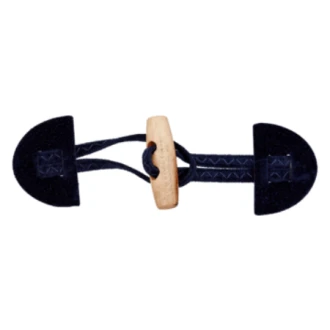 Houtje touwtje jassluiting blauw 150mm van UNION KNOPF 56693