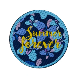 Applicatie zomermotief Summer Forever 50mm opstrijkbaar van UNION KNOPF 6433