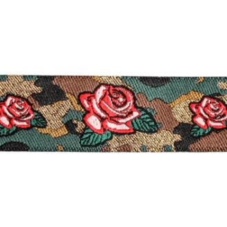 Sierband camouflage met rozen 18mm van UNION KNOPF 7563