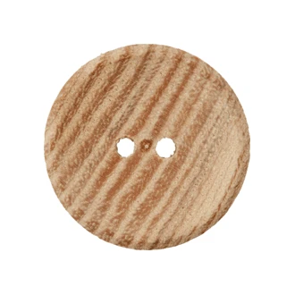 Houten knoop met streepjes van UNION KNOPF 453424
