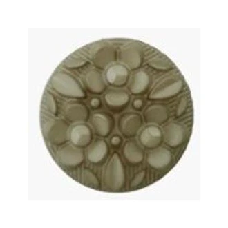 Knoop met bloemen leger groen van UNION KNOPF 453920 kleur 76