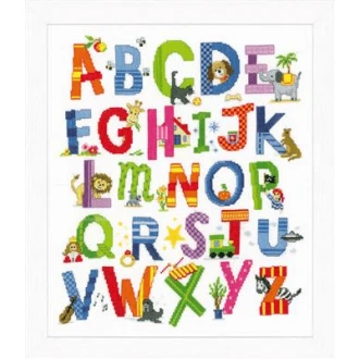 Kruissteek borduurpakket ABC alfabet 33x39cm van VERVACO PN-0146016