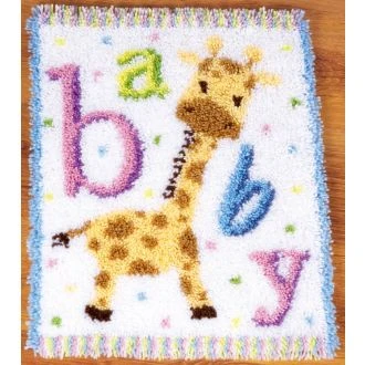 Knooptapijt pakket Baby Girafje 43x54cm van VERVACO PN-0149292