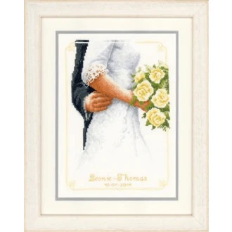 Kruissteek borduurpakket bruidsboeket 20x28cm van VERVACO PN-0149274